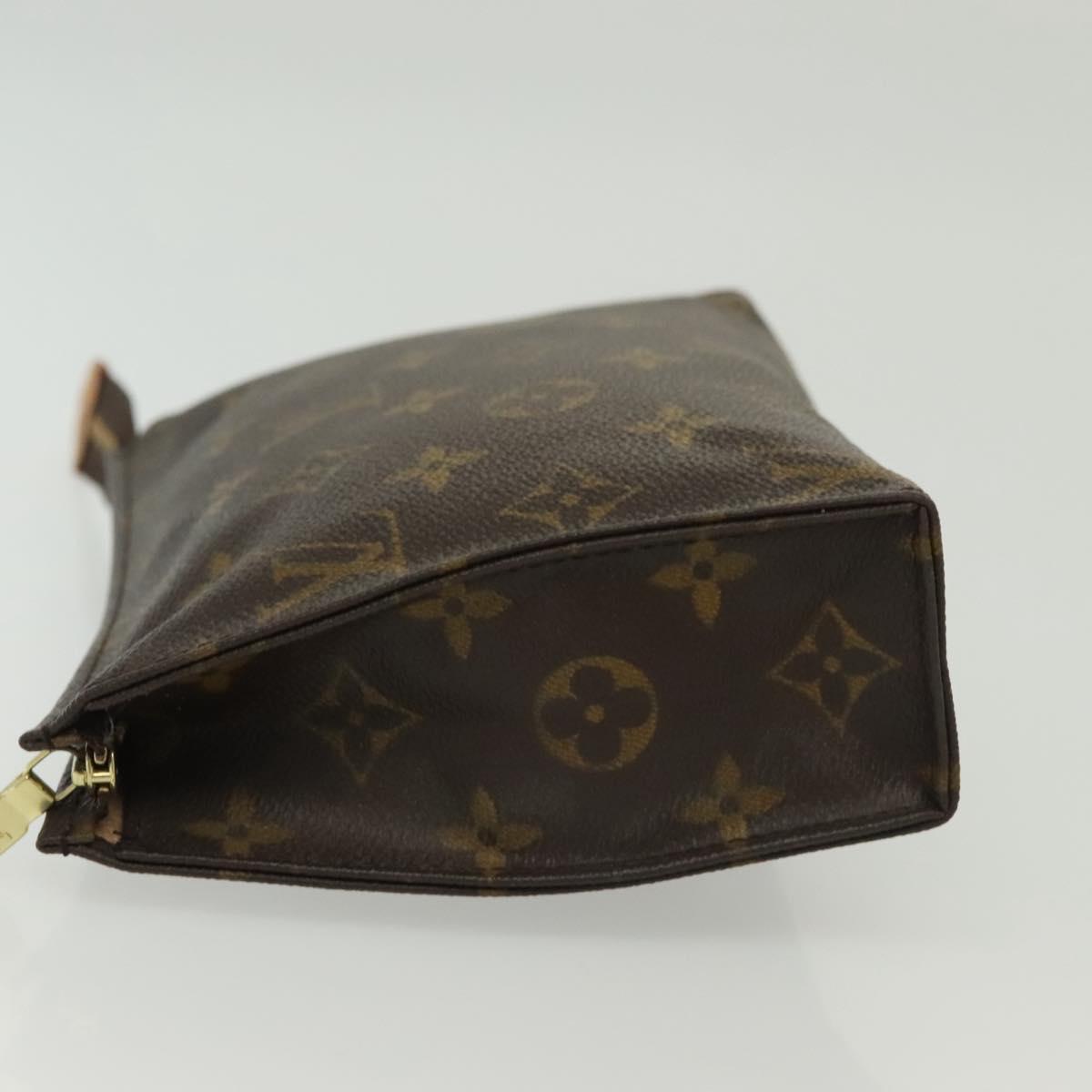 LOUIS VUITTON Monogram Poche Toilette 19 Pouch M47544 LV Auth 130709