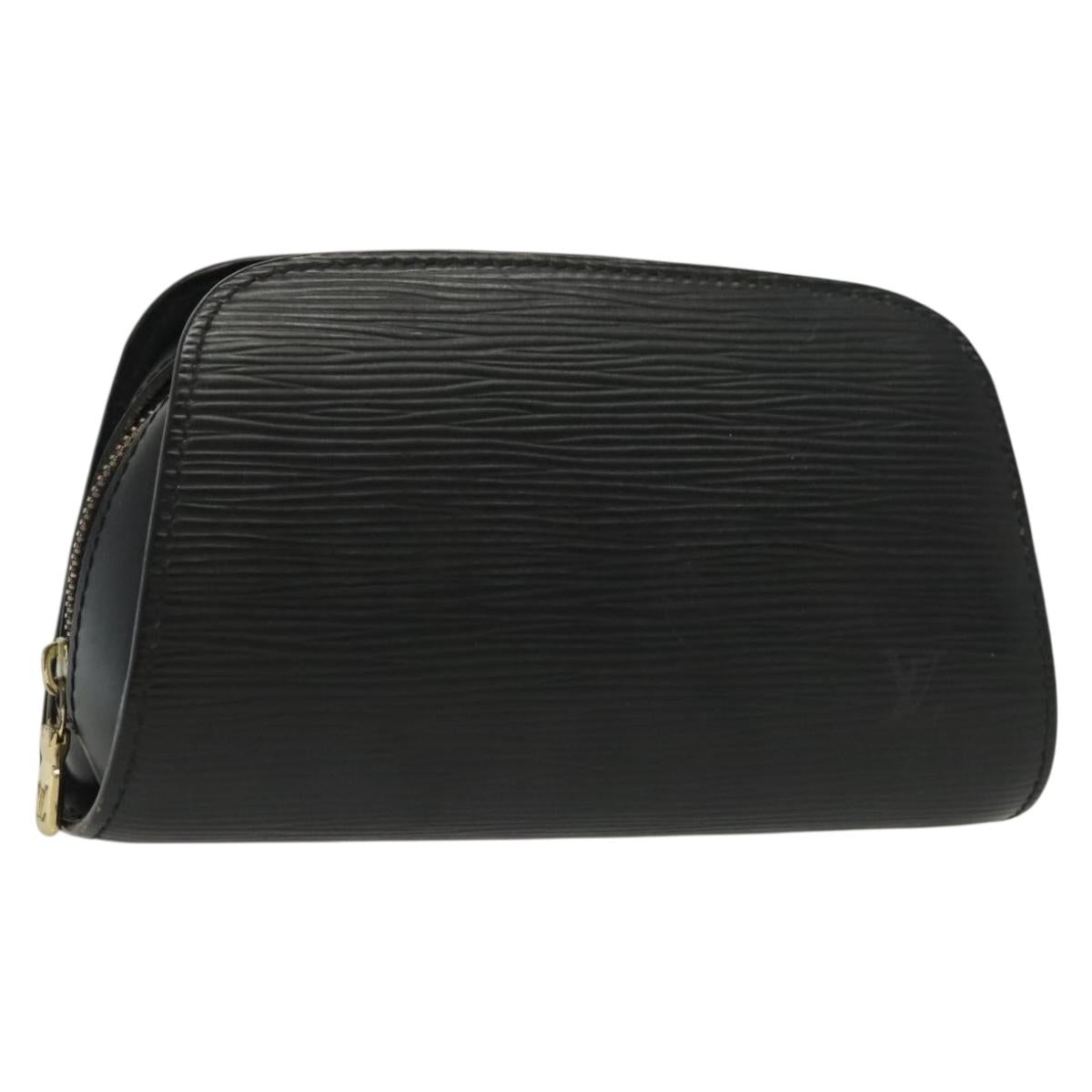 LOUIS VUITTON Epi Dauphine PM Pouch Black M48442 LV Auth 130718