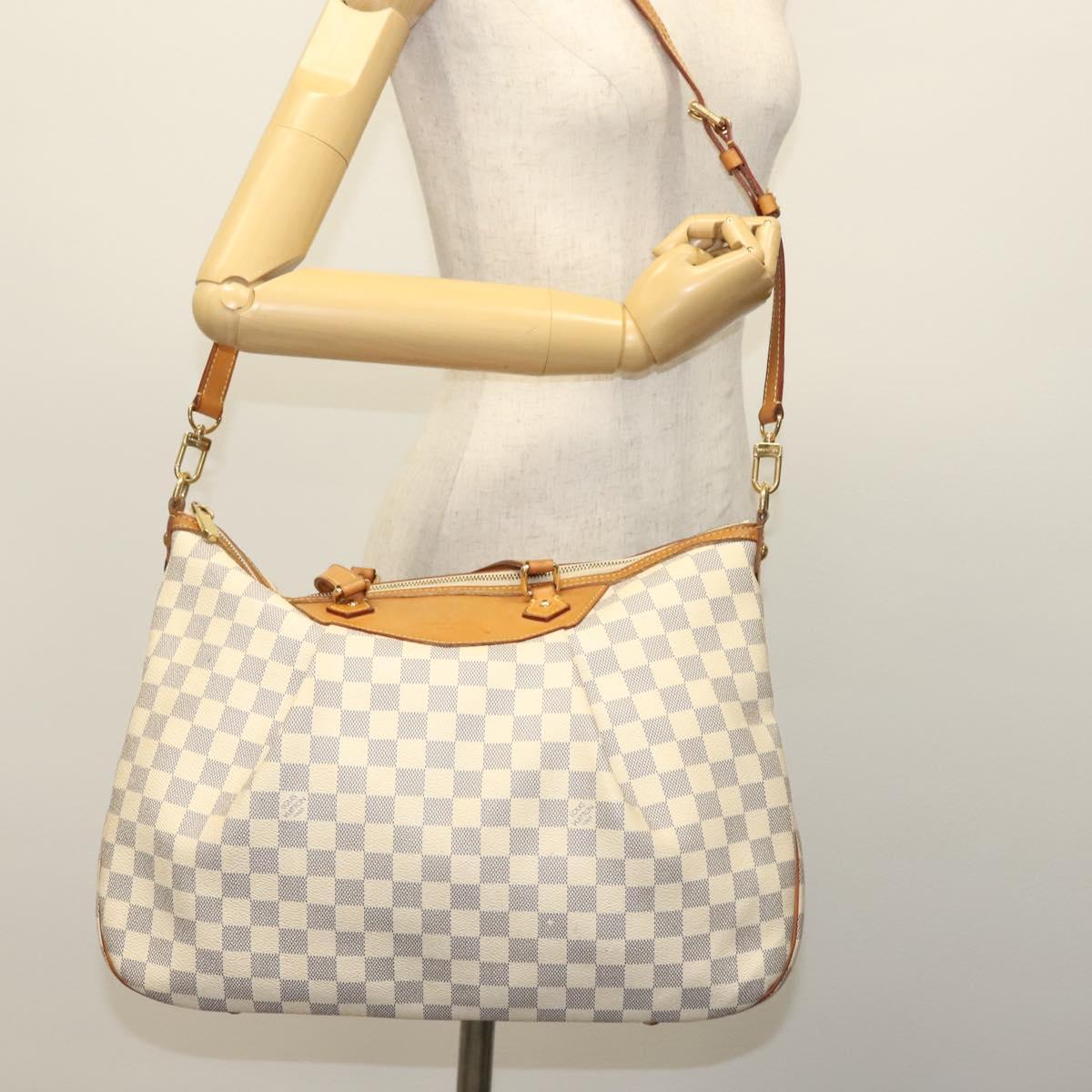 LOUIS VUITTON Damier Azur Syracuse GM Shoulder Bag N41111 LV Auth 130727