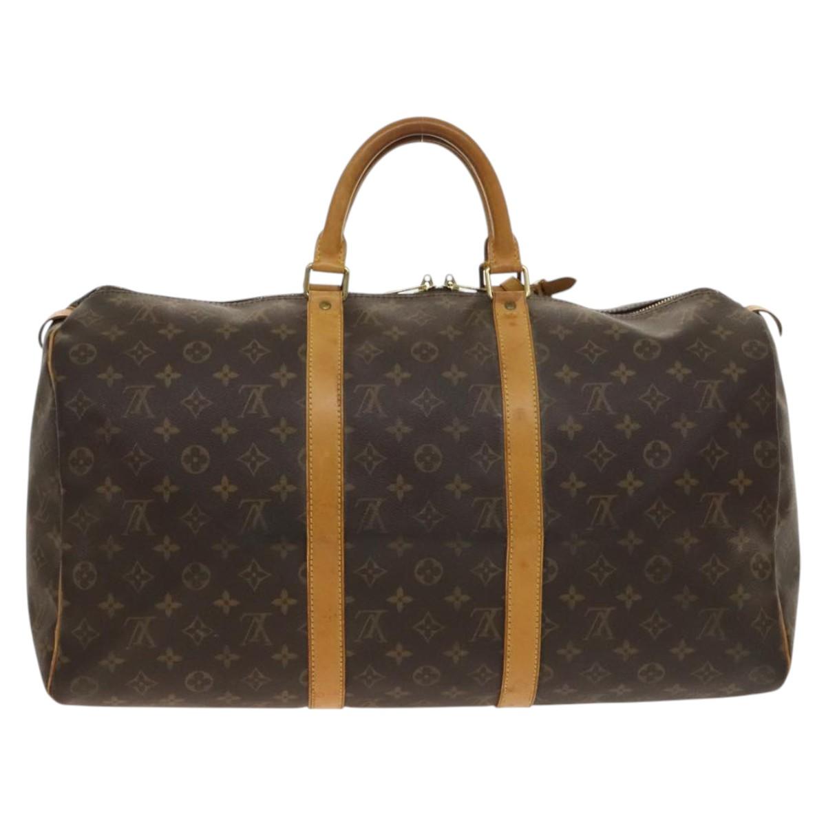 LOUIS VUITTON Monogram Keepall 50 Boston Bag M41426 LV Auth 130744