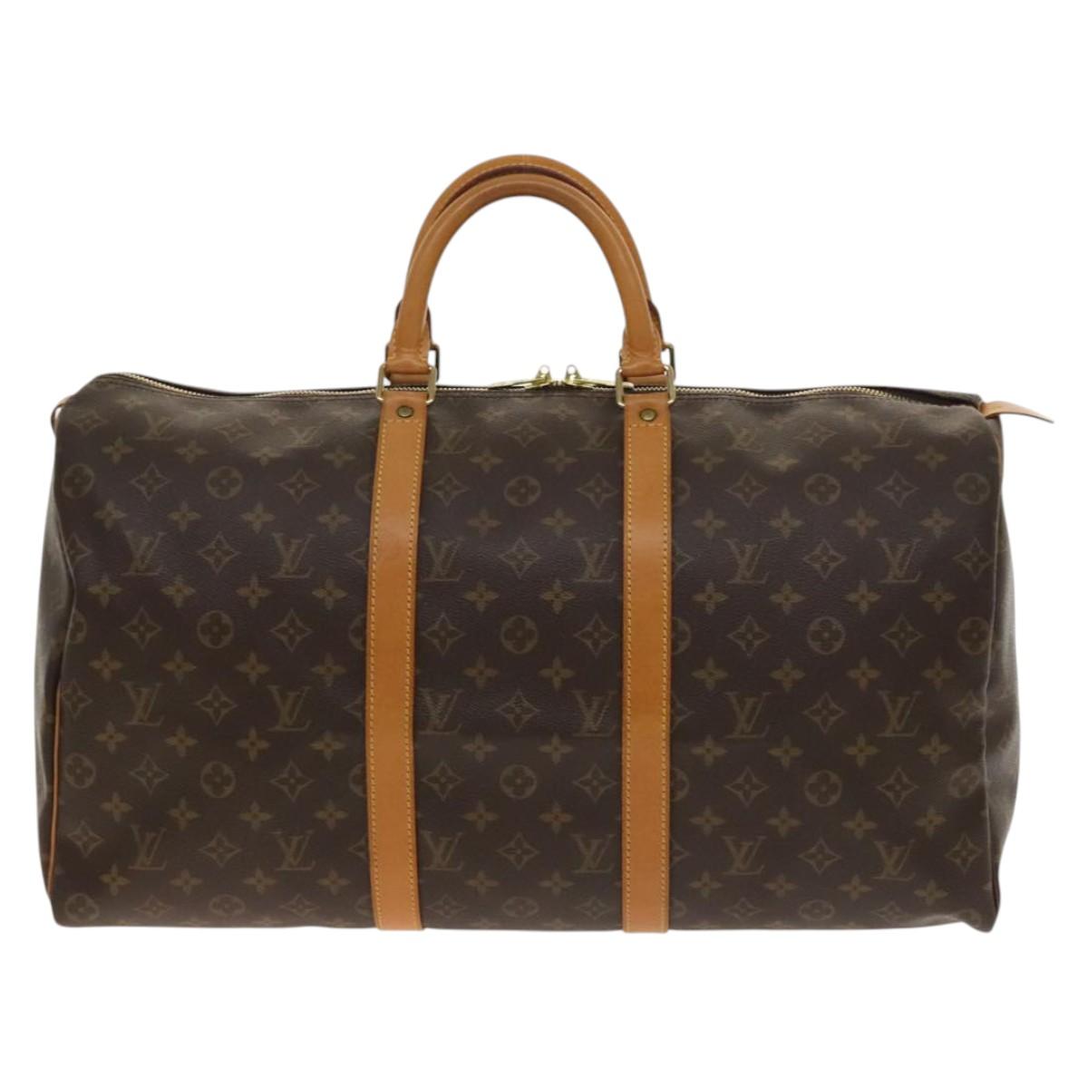LOUIS VUITTON Monogram Keepall 50 Boston Bag M41426 LV Auth 130745