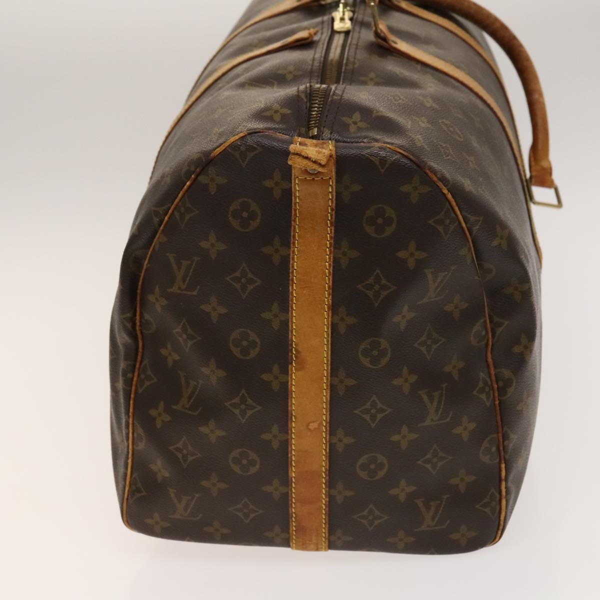 LOUIS VUITTON Monogram Keepall Bandouliere 55 Boston Bag M41414 LV Auth 130746