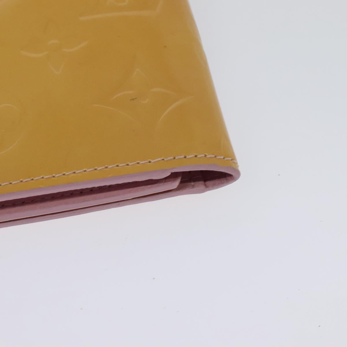 LOUIS VUITTON Monogram Vernis Walker Wallet Marshmallow Pink M91035 Auth 130750