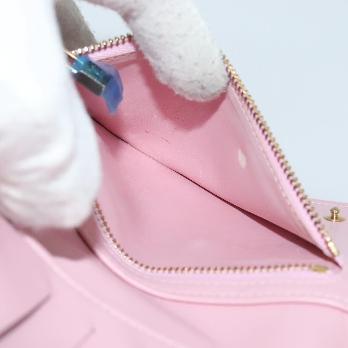LOUIS VUITTON Monogram Vernis Walker Wallet Marshmallow Pink M91035 Auth 130750