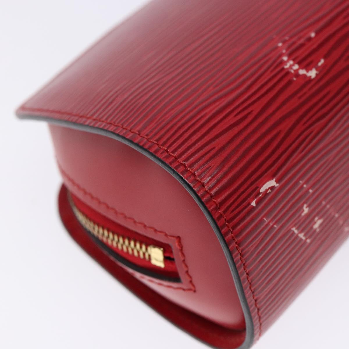 LOUIS VUITTON Epi Dauphine PM Pouch Castilian Red M48447 LV Auth 130785