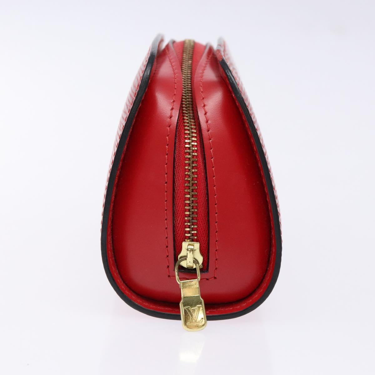 LOUIS VUITTON Epi Dauphine PM Pouch Castilian Red M48447 LV Auth 130785