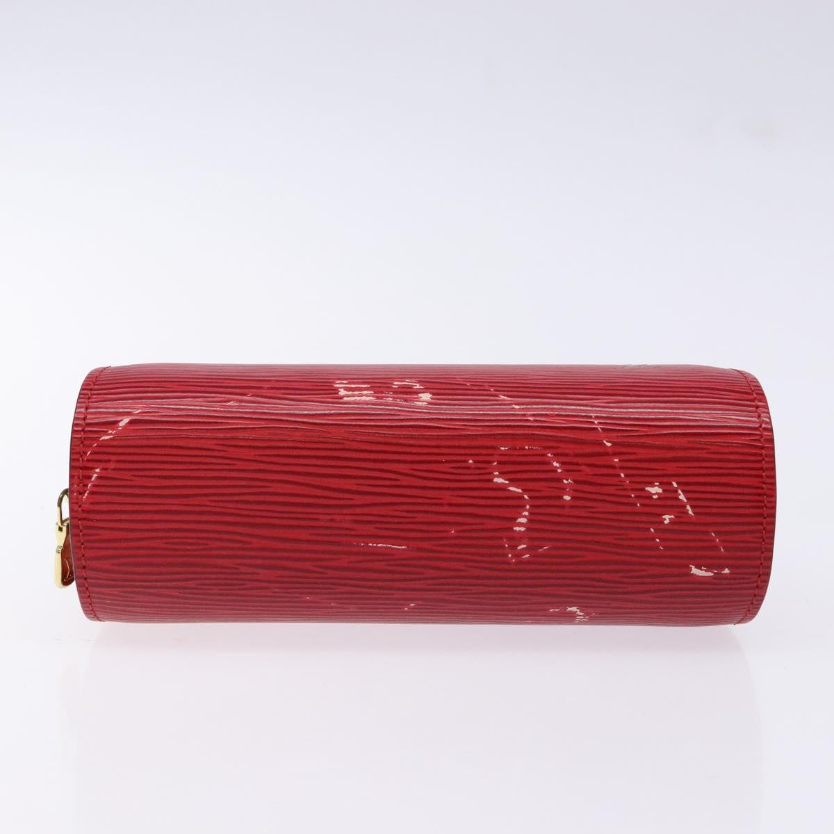 LOUIS VUITTON Epi Dauphine PM Pouch Castilian Red M48447 LV Auth 130785