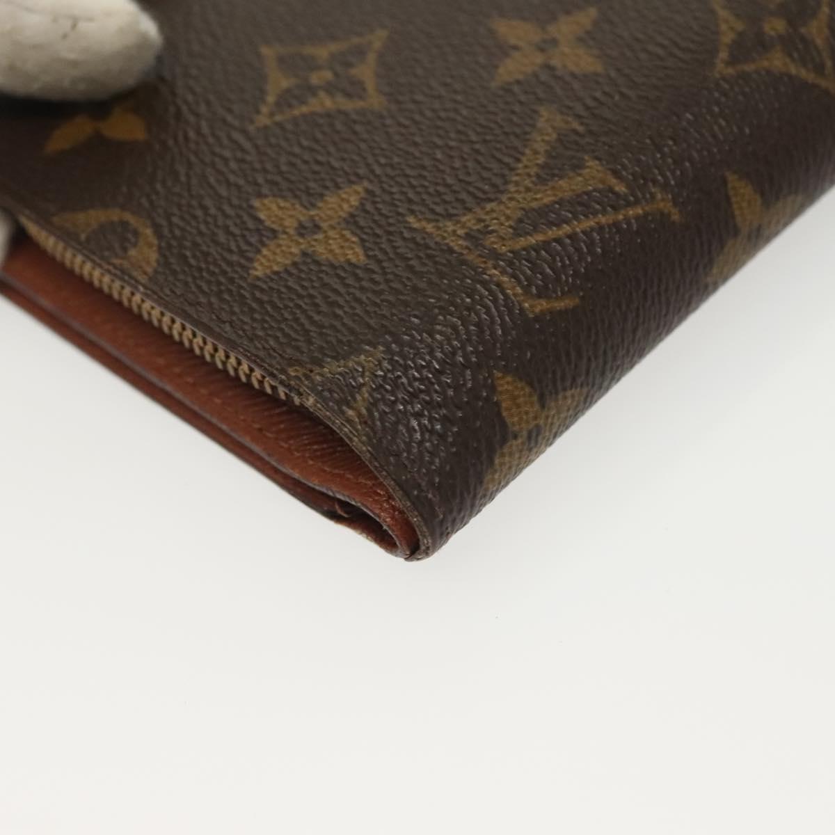 LOUIS VUITTON Monogram Porto Papie Zip Wallet M61207 LV Auth 130795