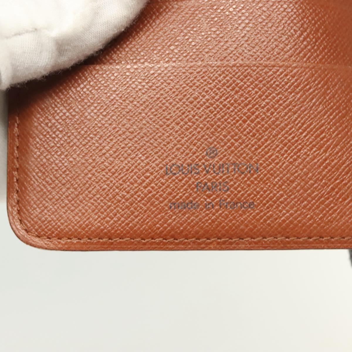 LOUIS VUITTON Monogram Porto Papie Zip Wallet M61207 LV Auth 130795