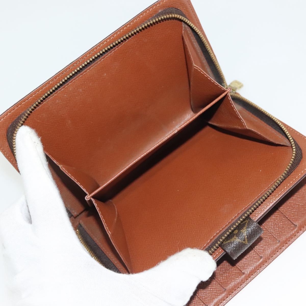 LOUIS VUITTON Monogram Porto Papie Zip Wallet M61207 LV Auth 130795