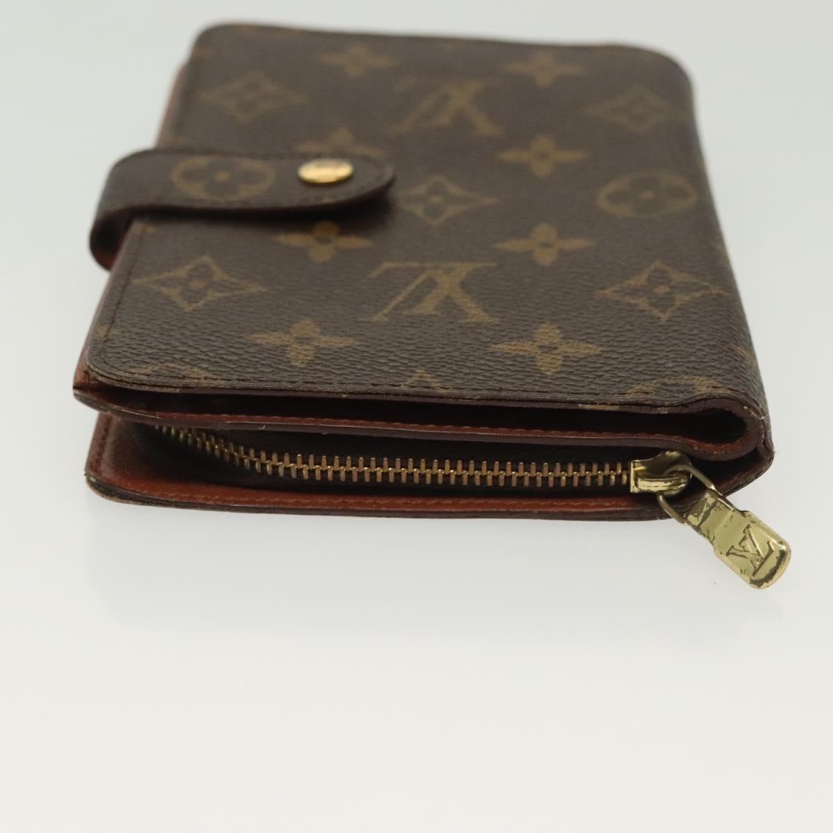 LOUIS VUITTON Monogram Porto Papie Zip Wallet M61207 LV Auth 130795