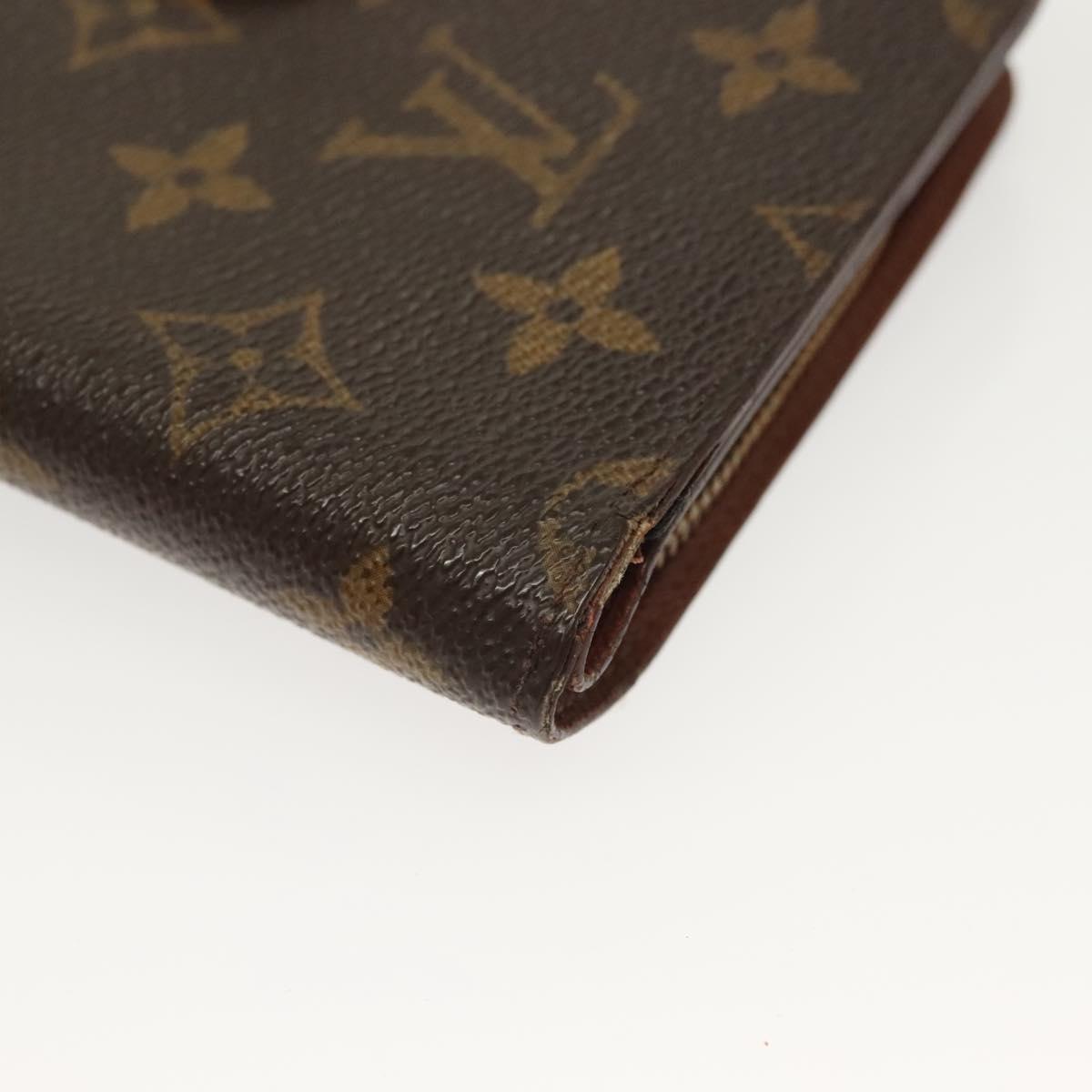 LOUIS VUITTON Monogram Porto Papie Zip Wallet M61207 LV Auth 130795