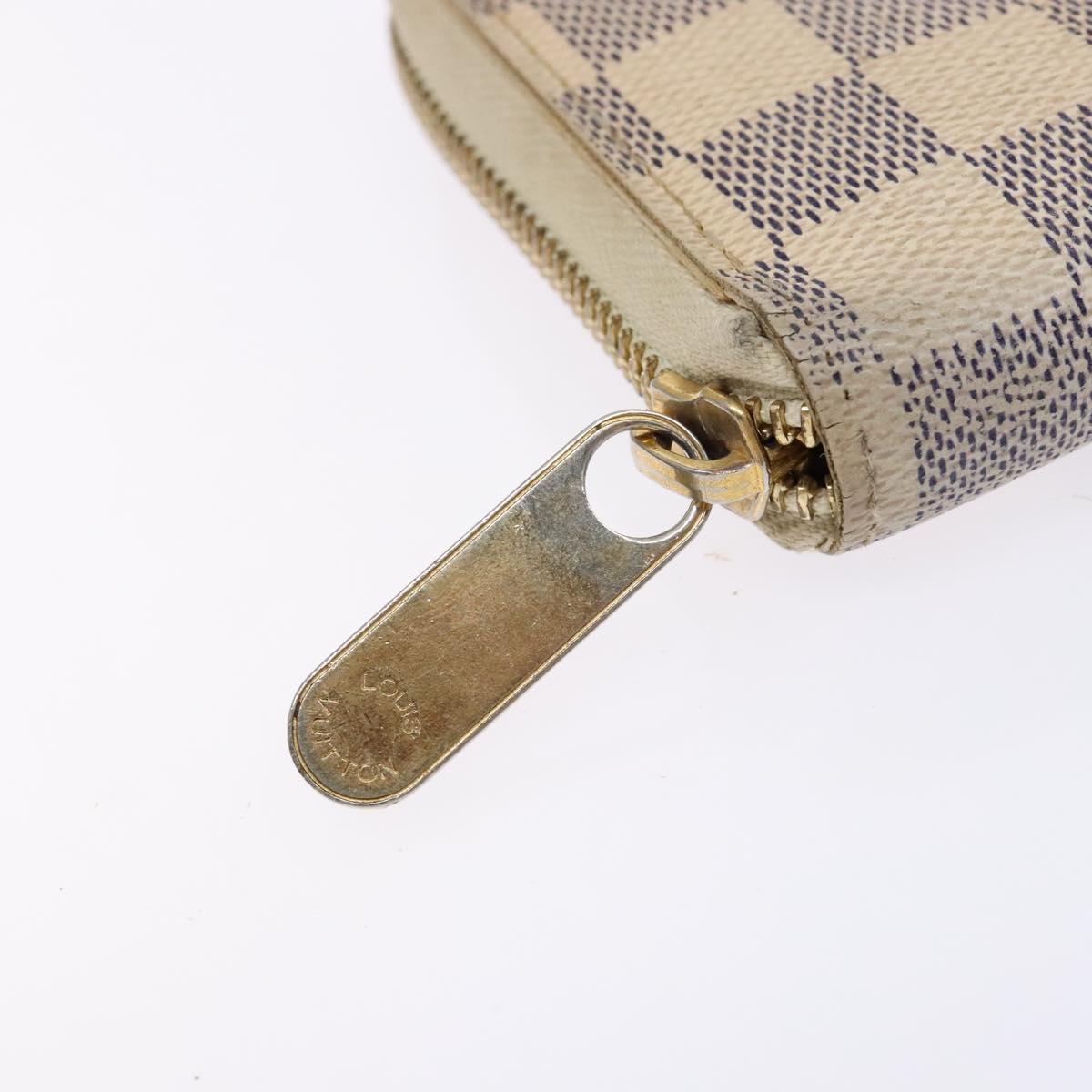 LOUIS VUITTON Damier Azur Zippy Wallet Long Wallet N60019 LV Auth 130796