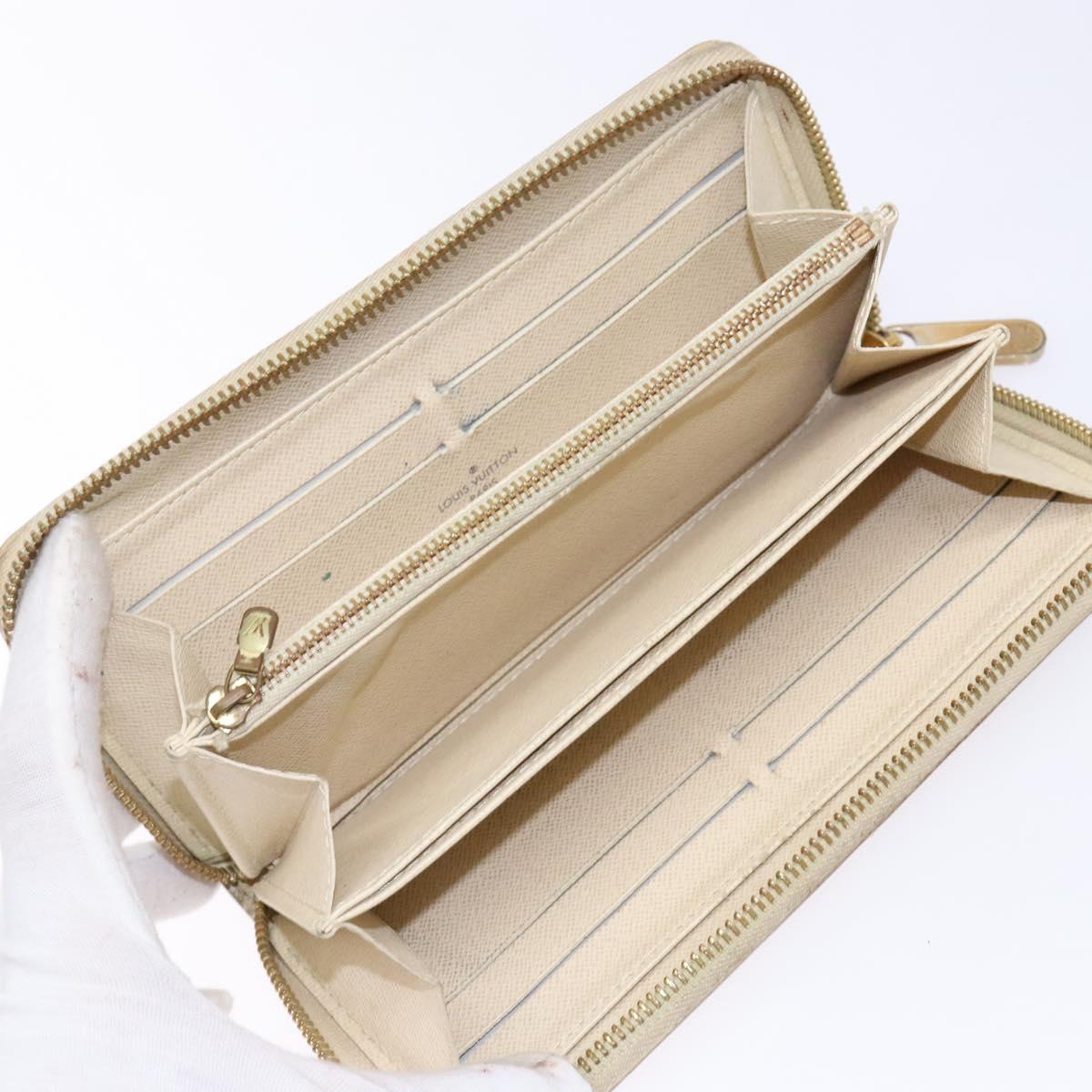 LOUIS VUITTON Damier Azur Zippy Wallet Long Wallet N60019 LV Auth 130796