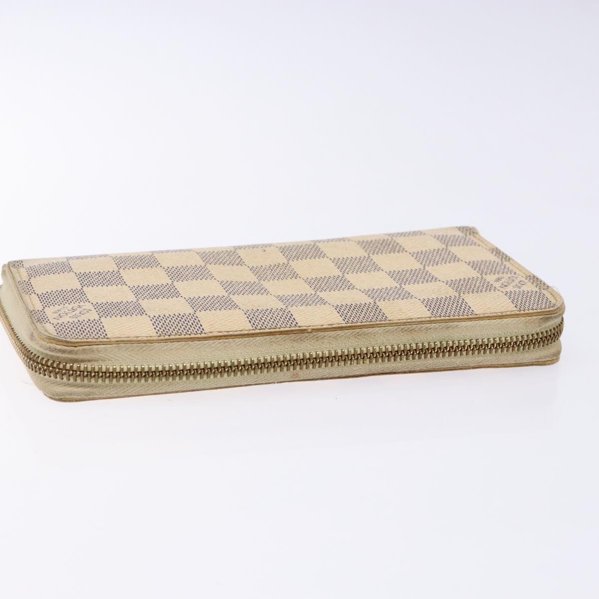 LOUIS VUITTON Damier Azur Zippy Wallet Long Wallet N60019 LV Auth 130796
