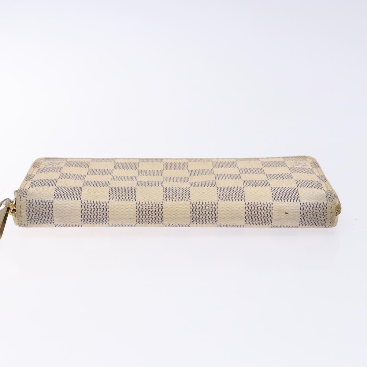 LOUIS VUITTON Damier Azur Zippy Wallet Long Wallet N60019 LV Auth 130796