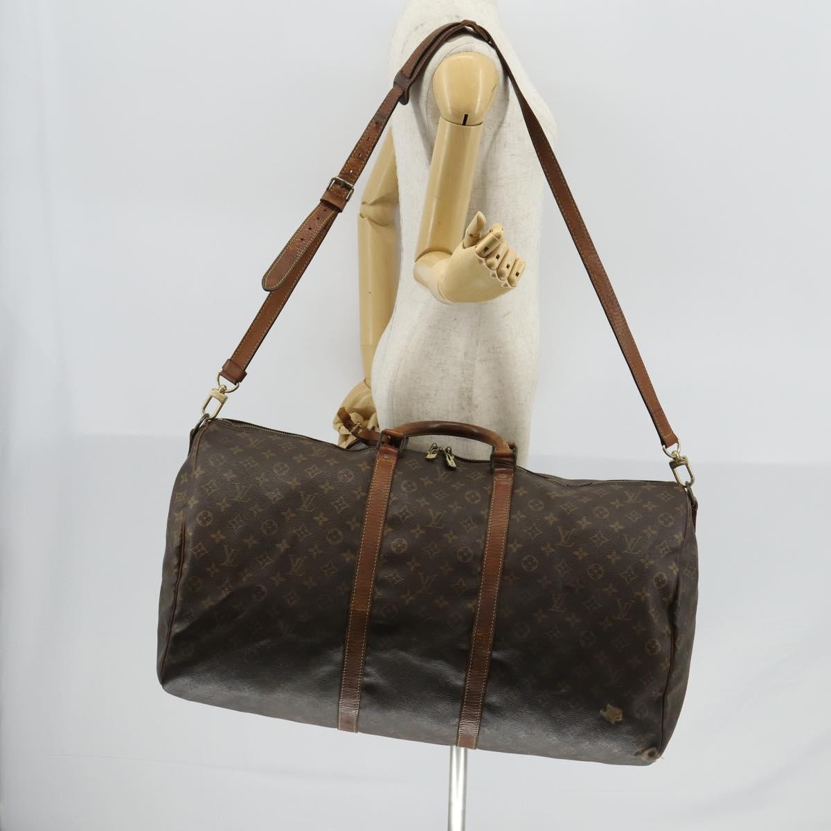 LOUIS VUITTON Monogram Keepall Bandouliere 60 Boston Bag M41412 LV Auth 130812