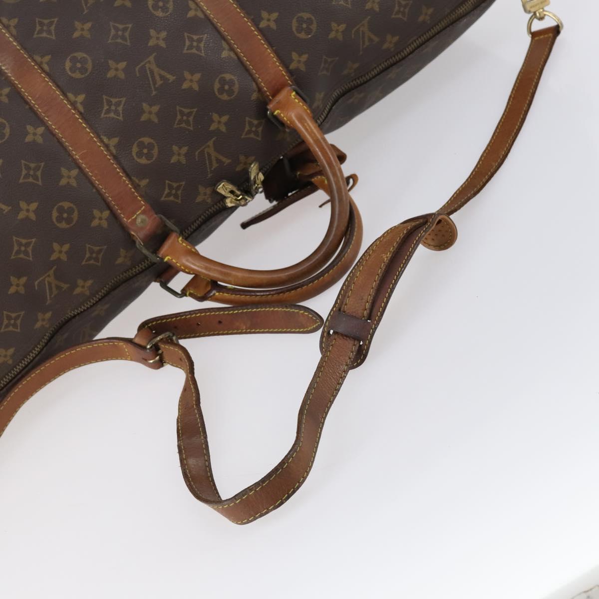 LOUIS VUITTON Monogram Keepall Bandouliere 60 Boston Bag M41412 LV Auth 130812