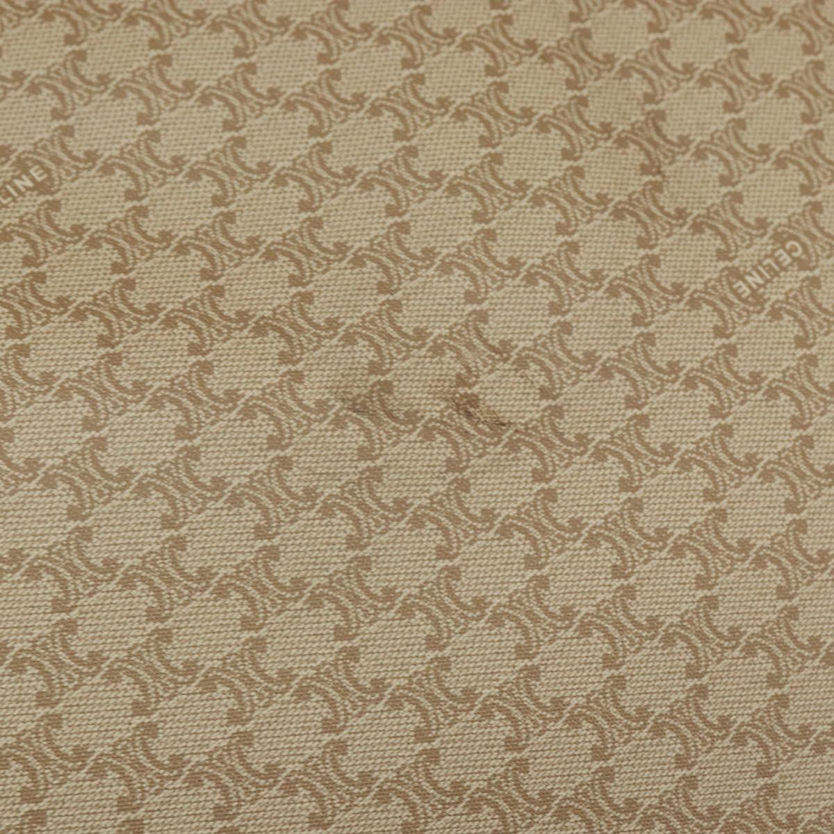 CELINE Macadam Canvas Shoulder Bag PVC Beige Gold Auth 130820