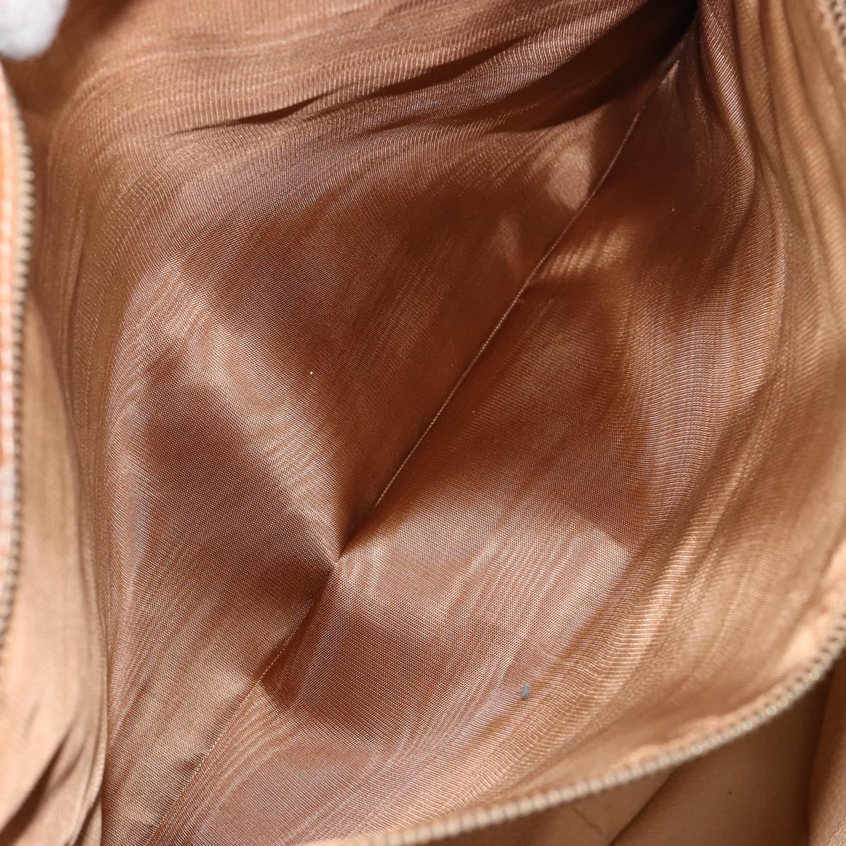 CELINE Macadam Canvas Shoulder Bag PVC Beige Gold Auth 130820