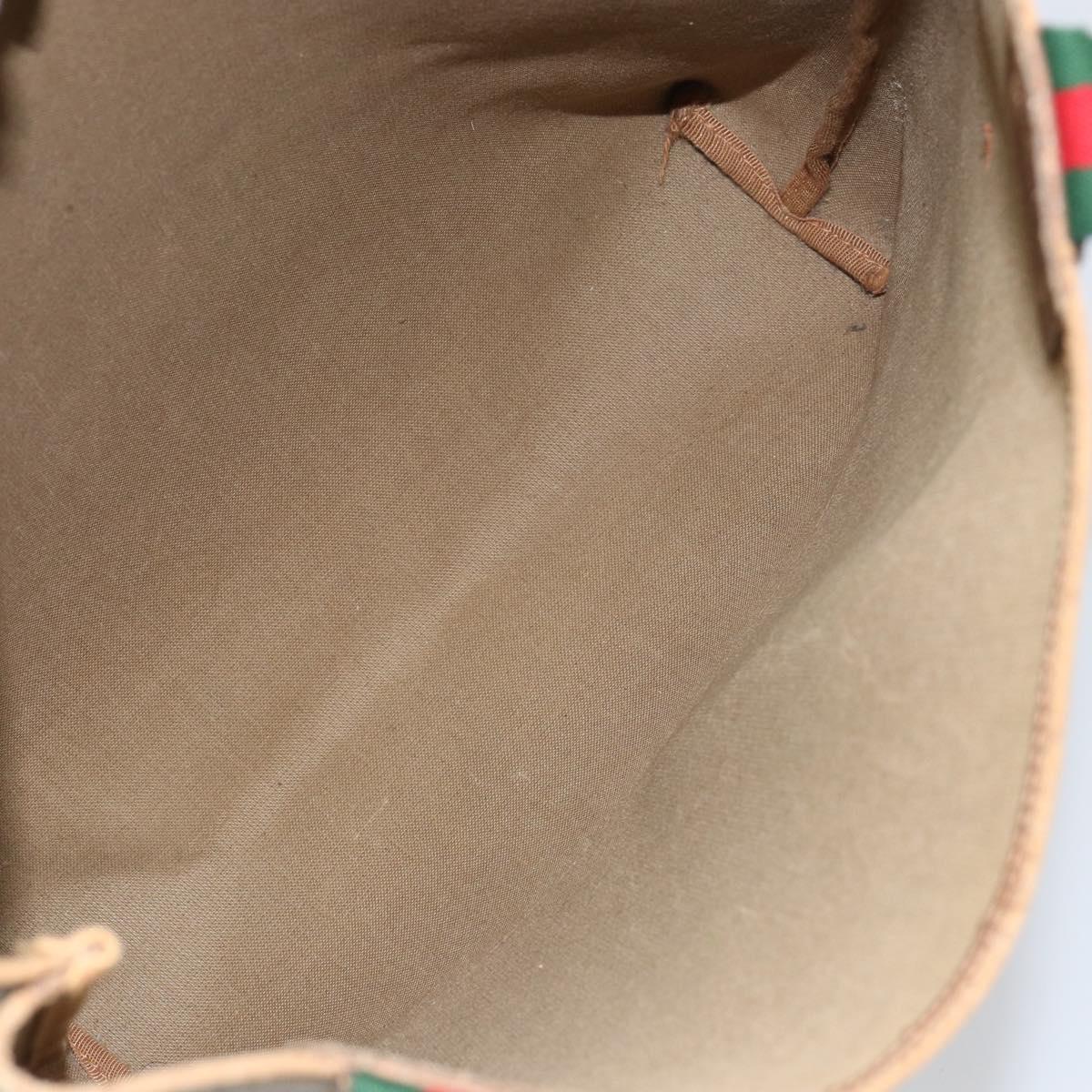 GUCCI GG Supreme Web Sherry Line Tote Bag PVC Beige Gold 89 02 003 Auth 130821