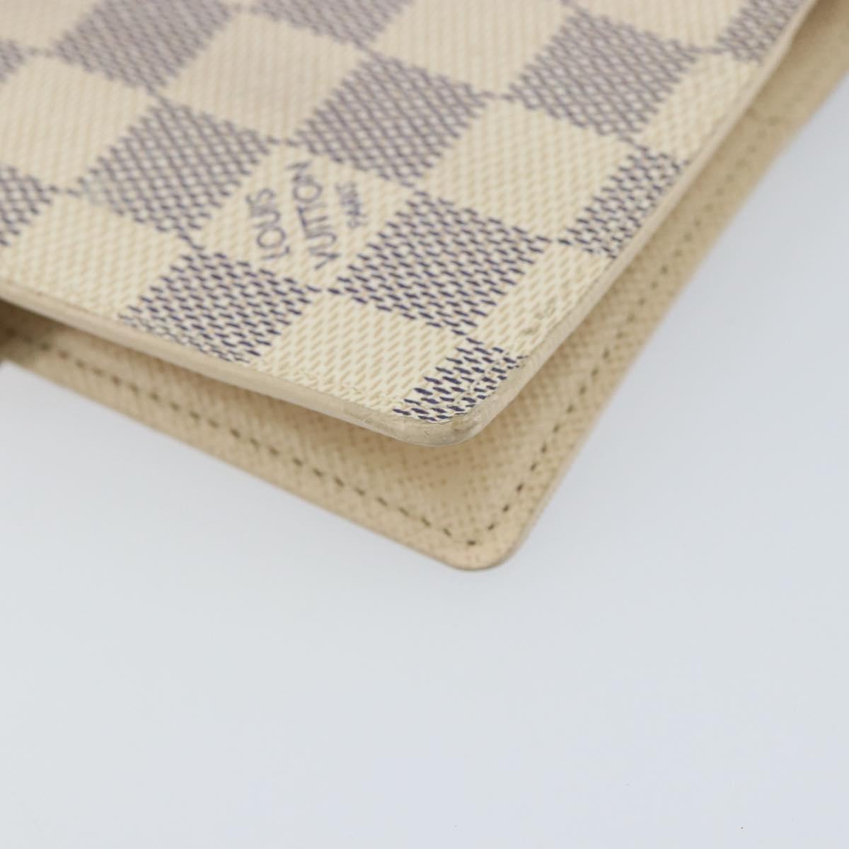 LOUIS VUITTON Damier Azur Agenda PM Day Planner Cover R20706 LV Auth 130831