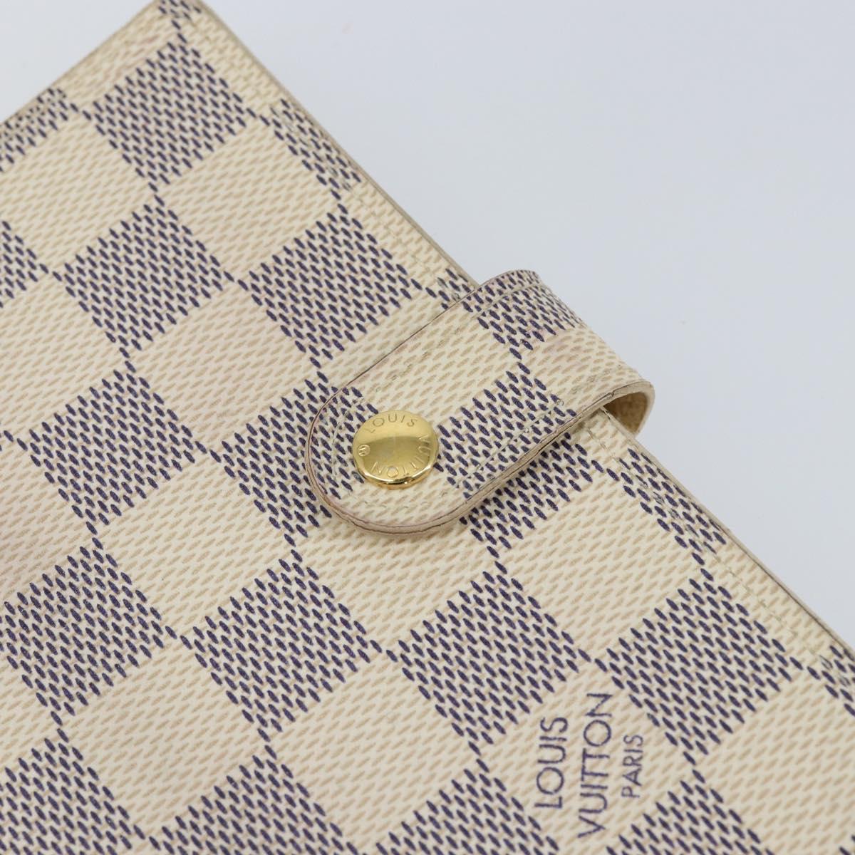 LOUIS VUITTON Damier Azur Agenda PM Day Planner Cover R20706 LV Auth 130831