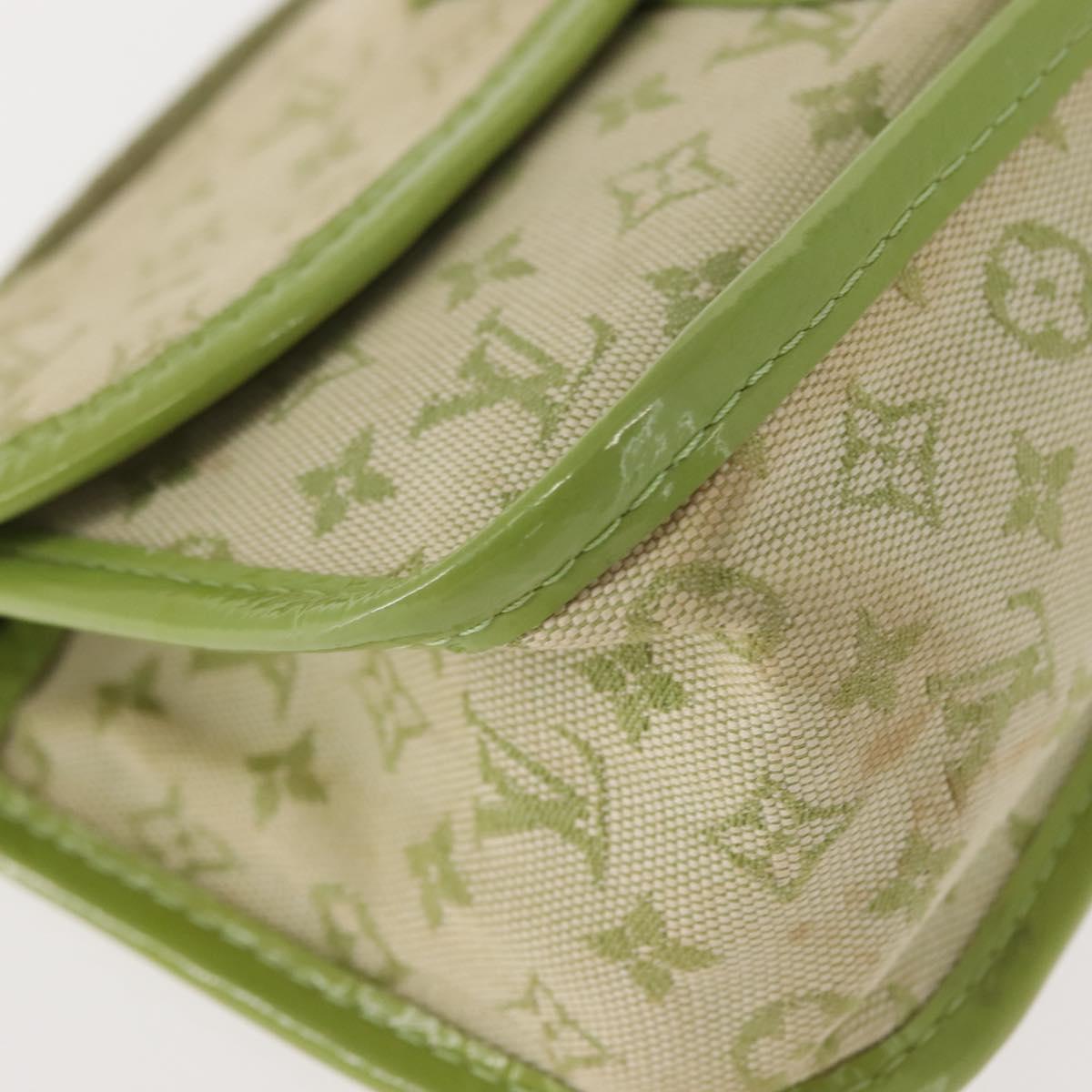 LOUIS VUITTON Mini Mini Trousse Marie Kate Pouch Almond Green M92935 Auth 130833