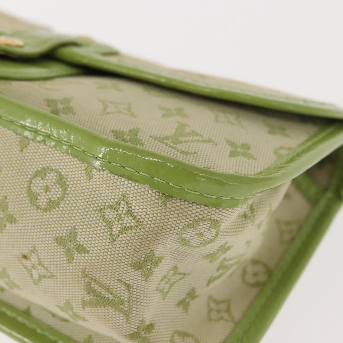LOUIS VUITTON Mini Mini Trousse Marie Kate Pouch Almond Green M92935 Auth 130833