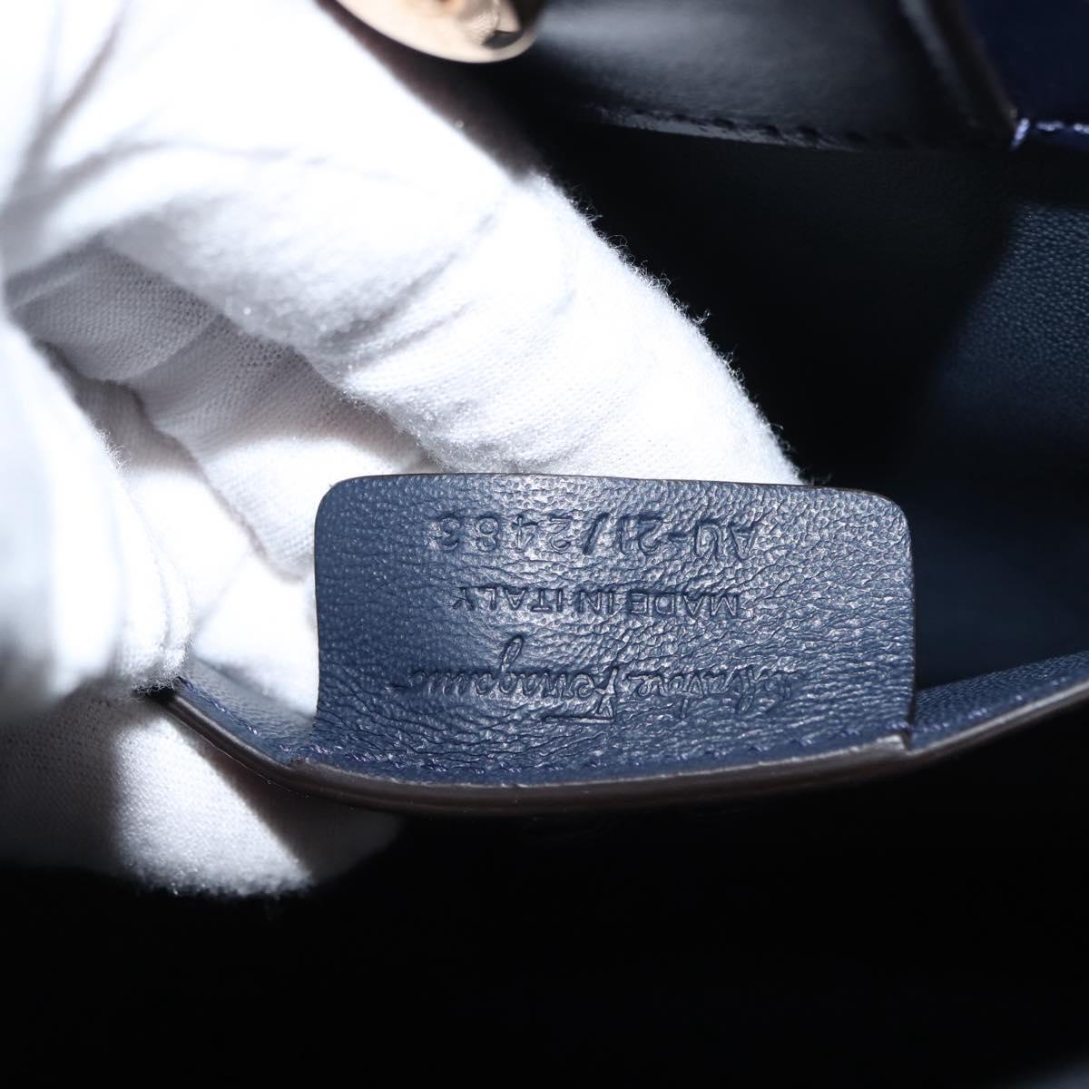 Salvatore Ferragamo Hand Bag Canvas 2way Multicolor Gold Auth 130836V