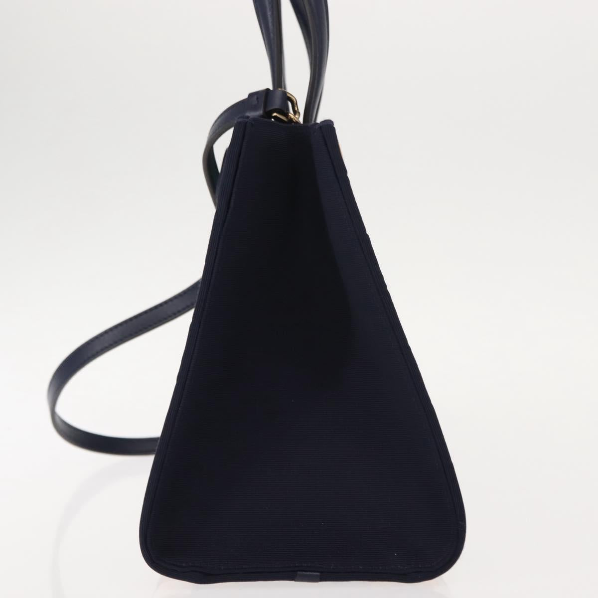 Salvatore Ferragamo Hand Bag Canvas 2way Multicolor Gold Auth 130836V