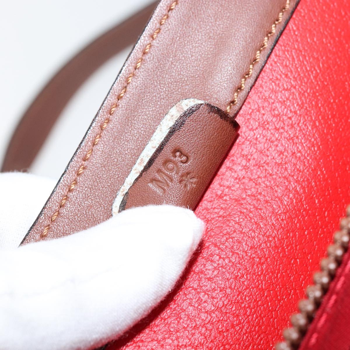 CELINE Shoulder Bag Canvas Multicolor Gold Auth 130839V