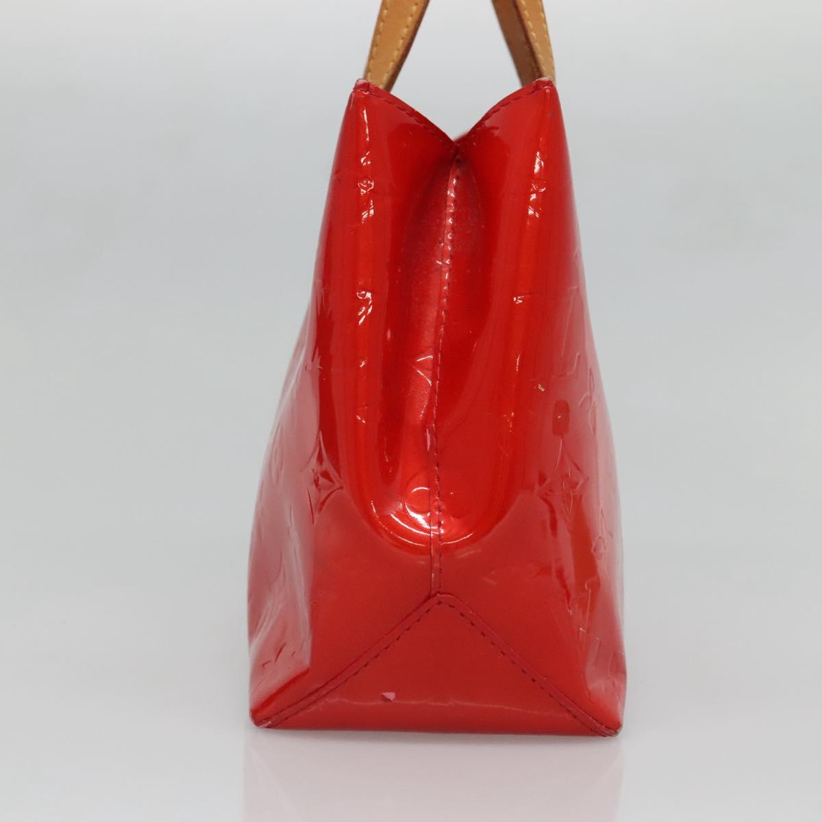 LOUIS VUITTON Monogram Vernis Reade PM Hand Bag Red Rouge M91088 LV Auth 130850