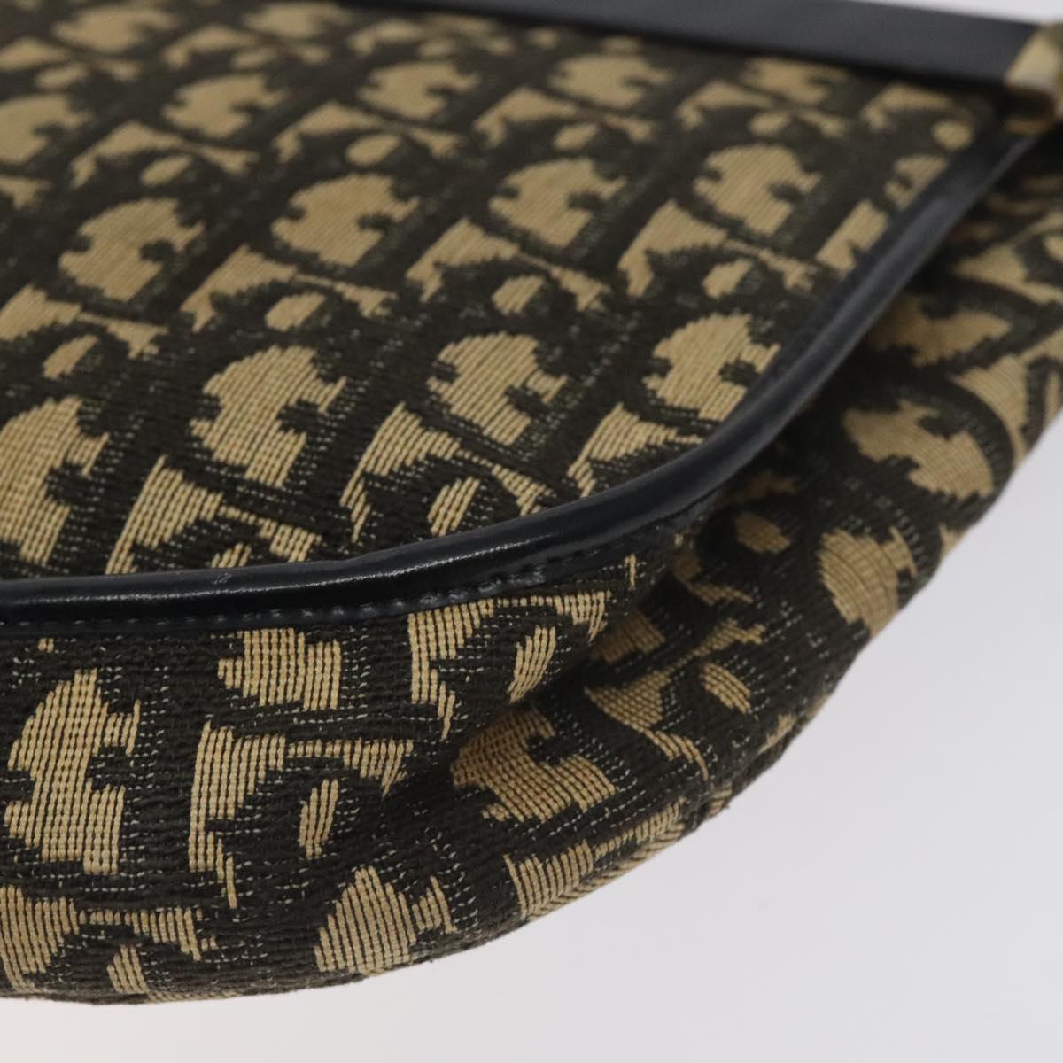 Christian Dior Trotter Canvas Shoulder Bag Navy Auth 130891