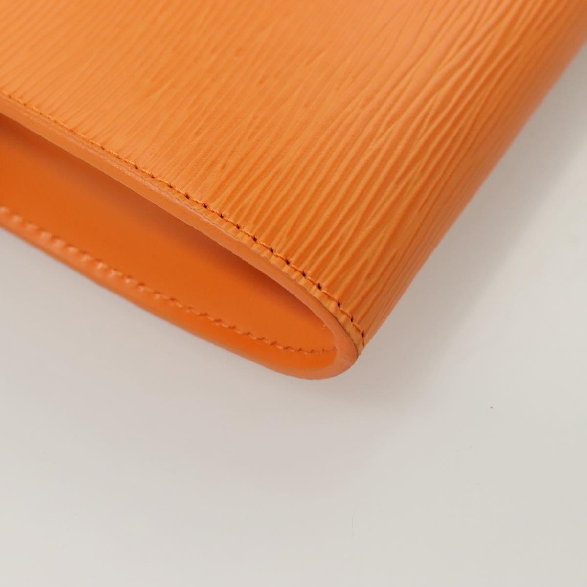 LOUIS VUITTON Epi Pochette Accessoires Pouch Orange Mandarin M5294H Auth 130901V