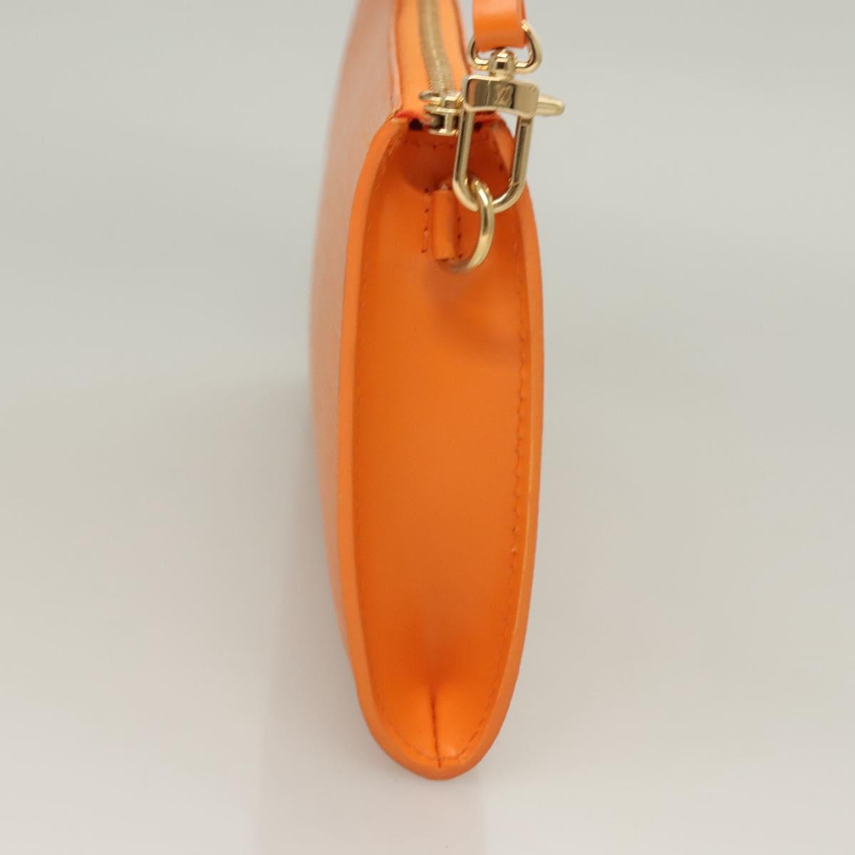 LOUIS VUITTON Epi Pochette Accessoires Pouch Orange Mandarin M5294H Auth 130901V