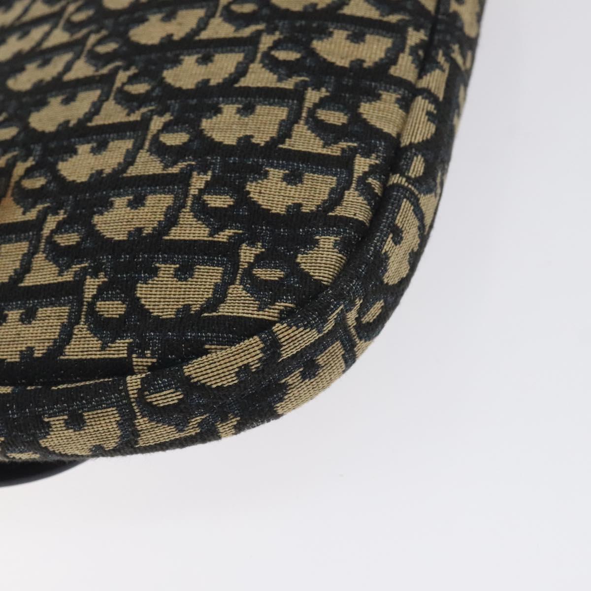 Christian Dior Trotter Canvas Shoulder Bag Navy Auth 130909