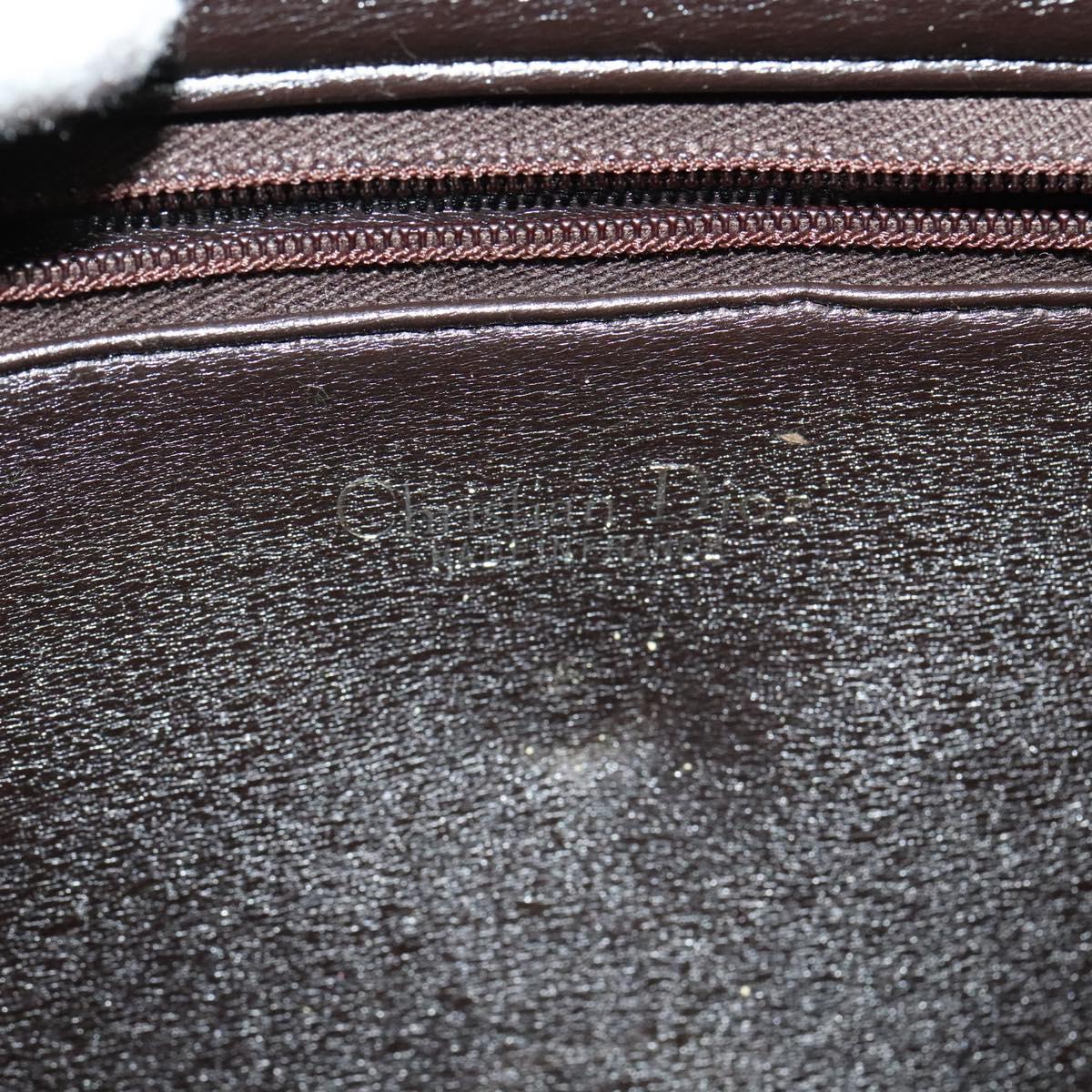 Christian Dior Trotter Canvas Shoulder Bag Brown Auth 130910