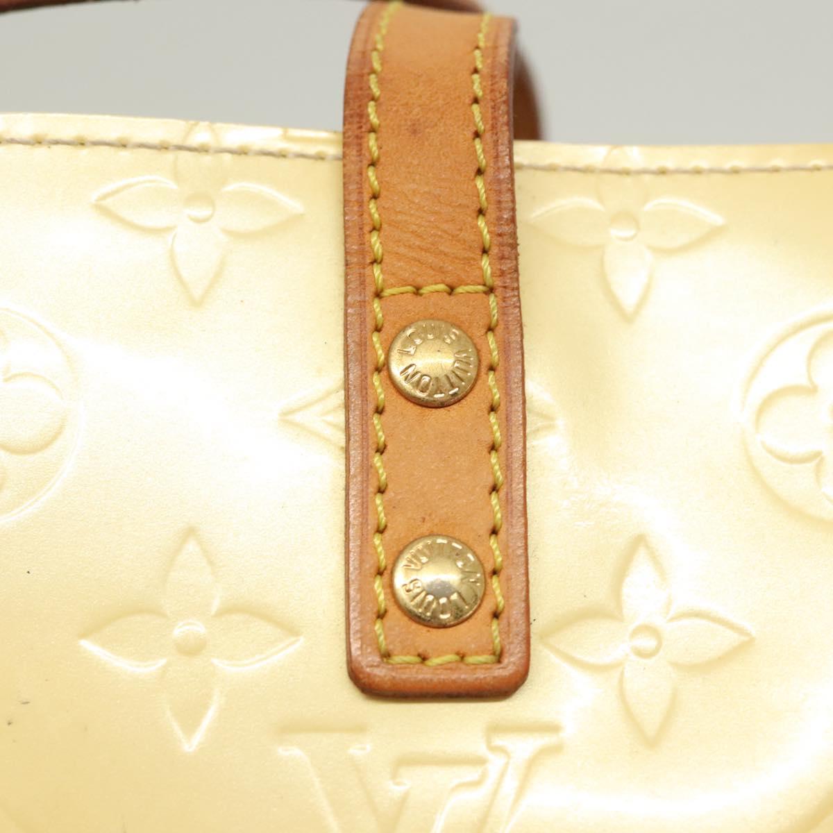 LOUIS VUITTON Monogram Vernis Reade PM Hand Bag Perle M91336 LV Auth 130921