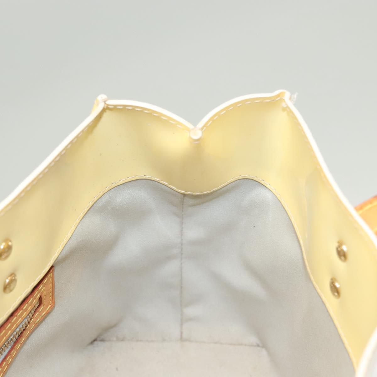 LOUIS VUITTON Monogram Vernis Reade PM Hand Bag Perle M91336 LV Auth 130921