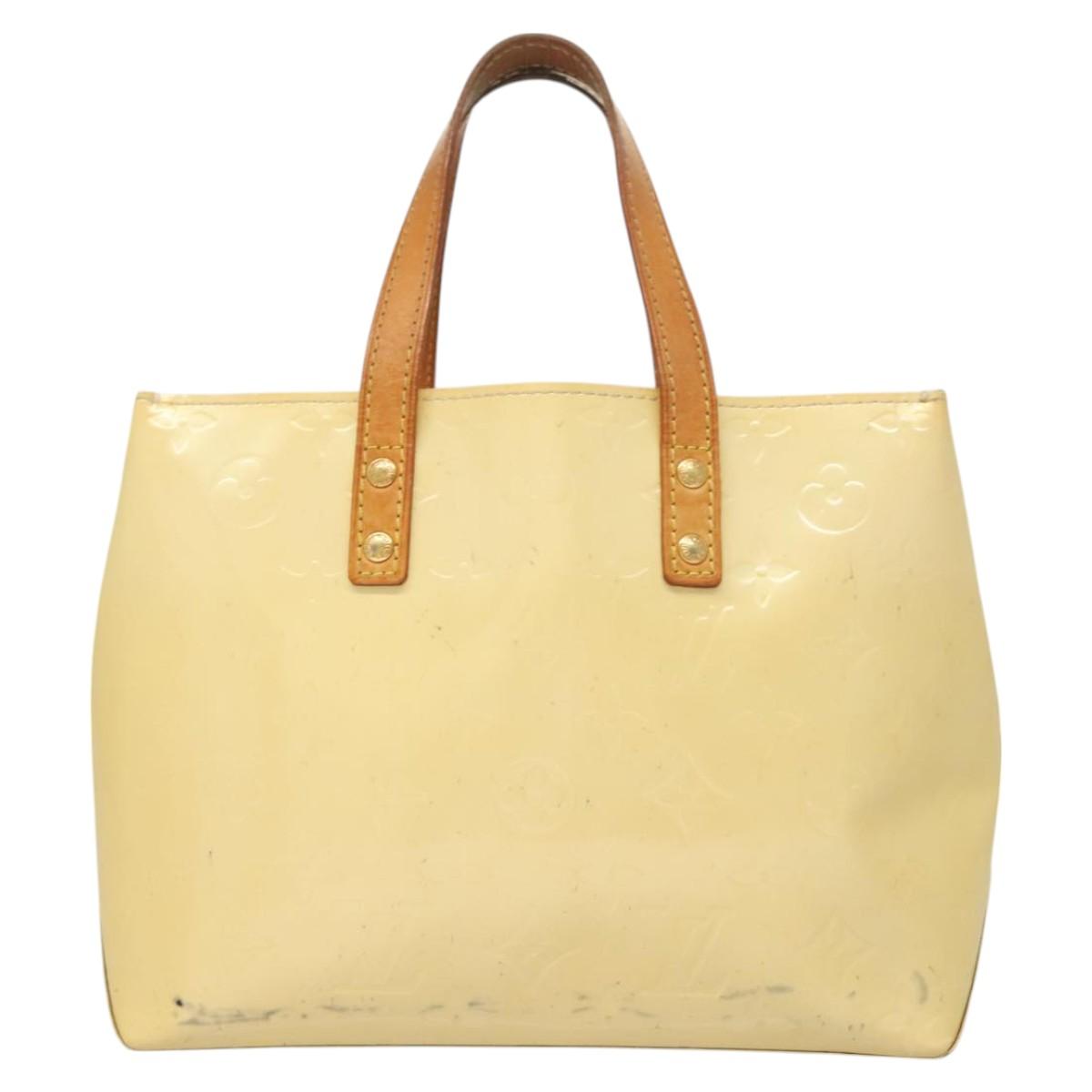 LOUIS VUITTON Monogram Vernis Reade PM Hand Bag Perle M91336 LV Auth 130921