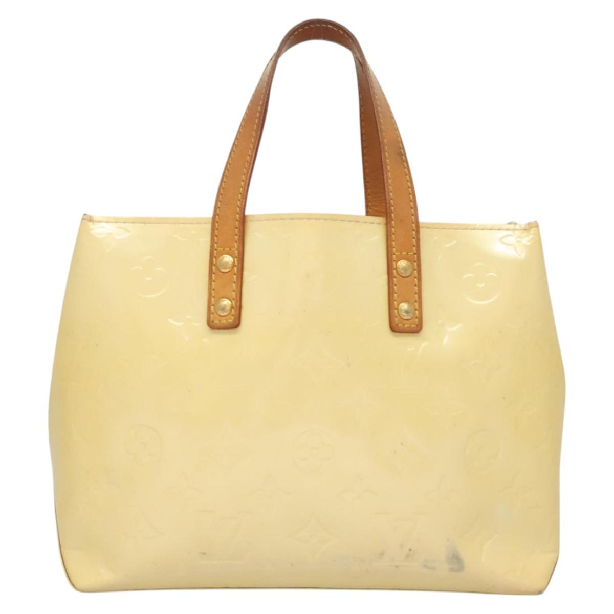 LOUIS VUITTON Monogram Vernis Reade PM Hand Bag Perle M91336 LV Auth 130921