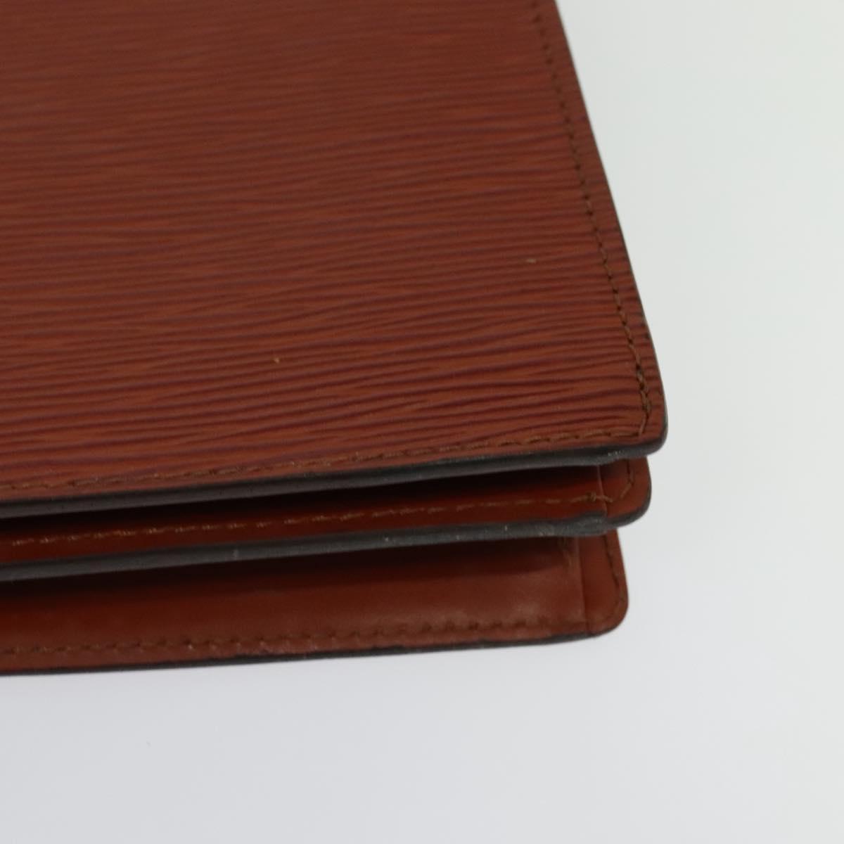 LOUIS VUITTON Epi Angian Clutch Bag Brown M52113 LV Auth 130924