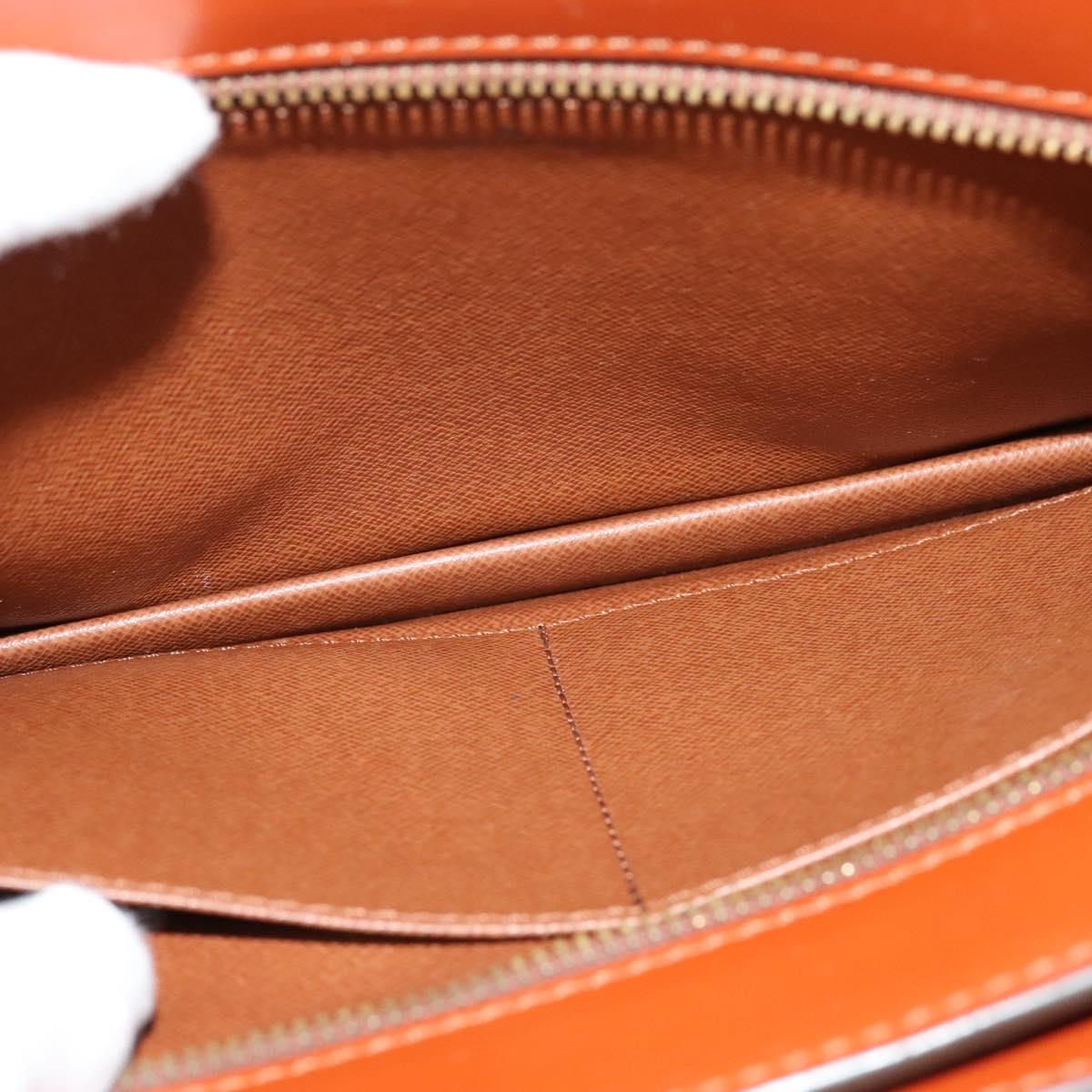 LOUIS VUITTON Epi Angian Clutch Bag Brown M52113 LV Auth 130924