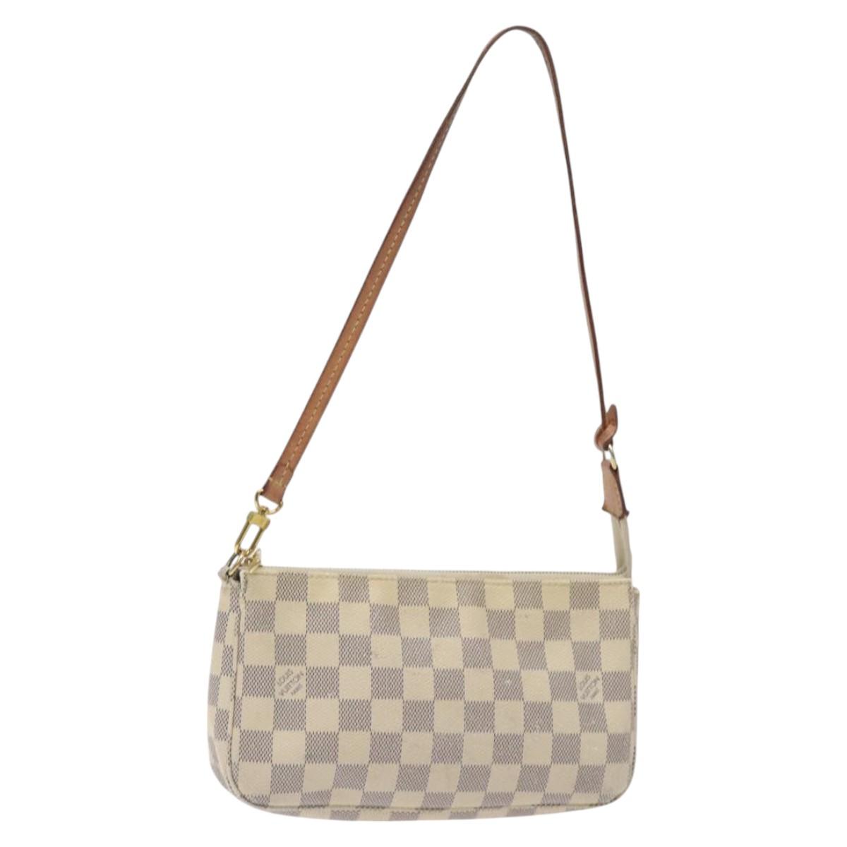 LOUIS VUITTON Damier Azur Pochette Accessoires Pouch N51986 LV Auth 130929