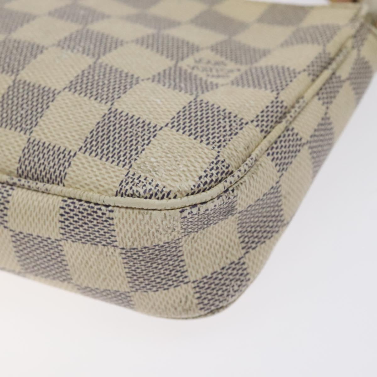 LOUIS VUITTON Damier Azur Pochette Accessoires Pouch N51986 LV Auth 130929