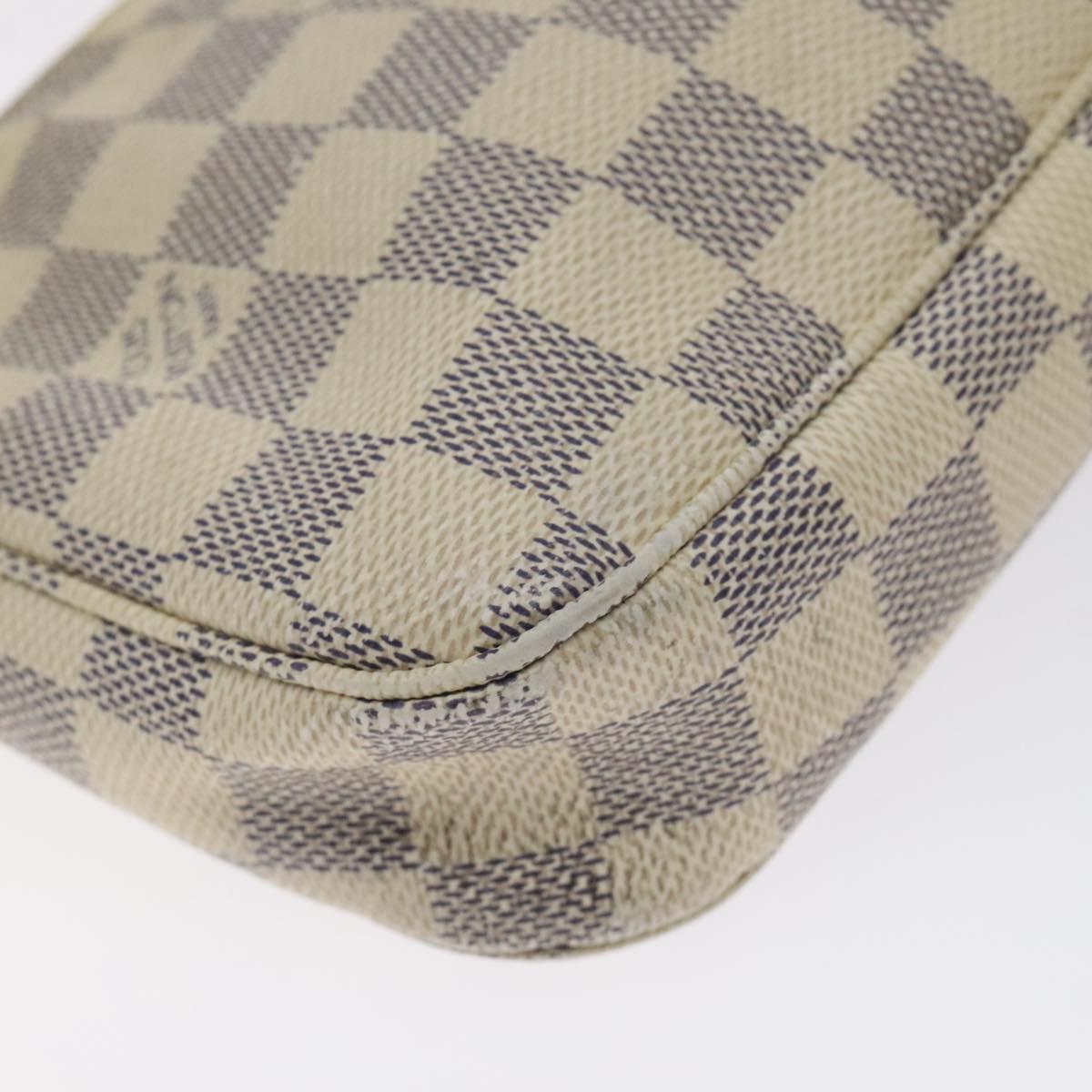 LOUIS VUITTON Damier Azur Pochette Accessoires Pouch N51986 LV Auth 130929