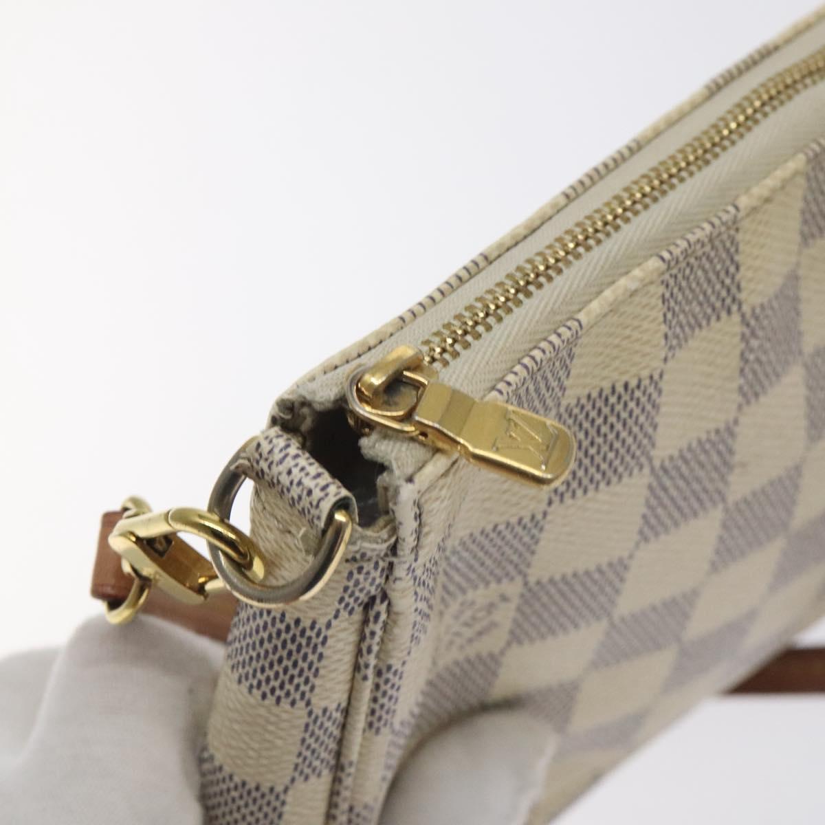 LOUIS VUITTON Damier Azur Pochette Accessoires Pouch N51986 LV Auth 130929