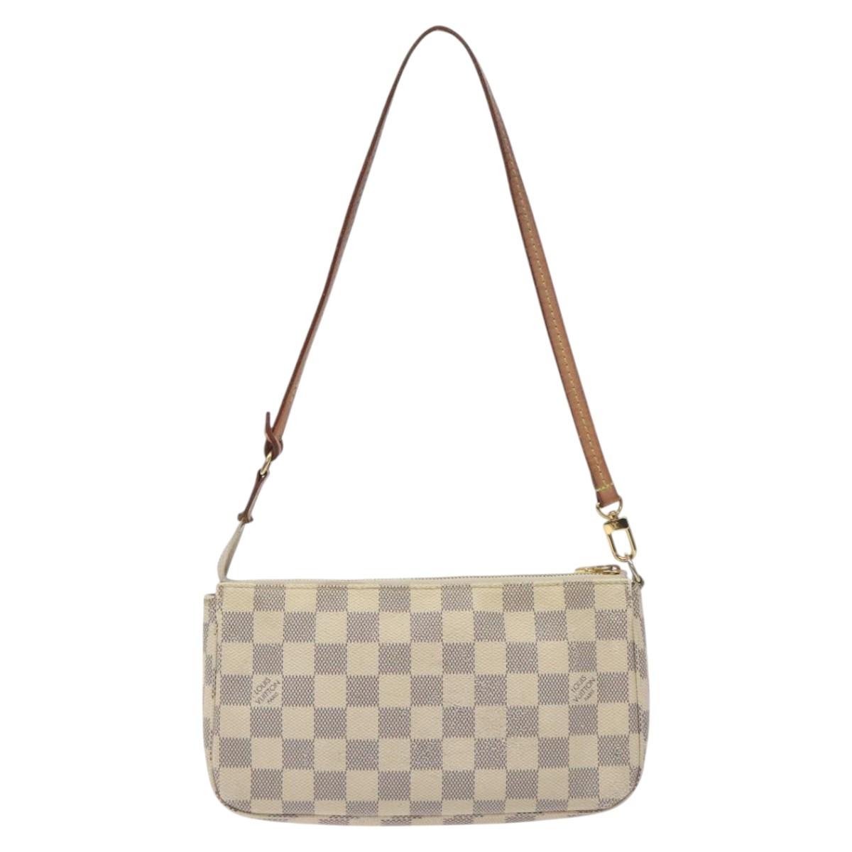 LOUIS VUITTON Damier Azur Pochette Accessoires Pouch N51986 LV Auth 130929