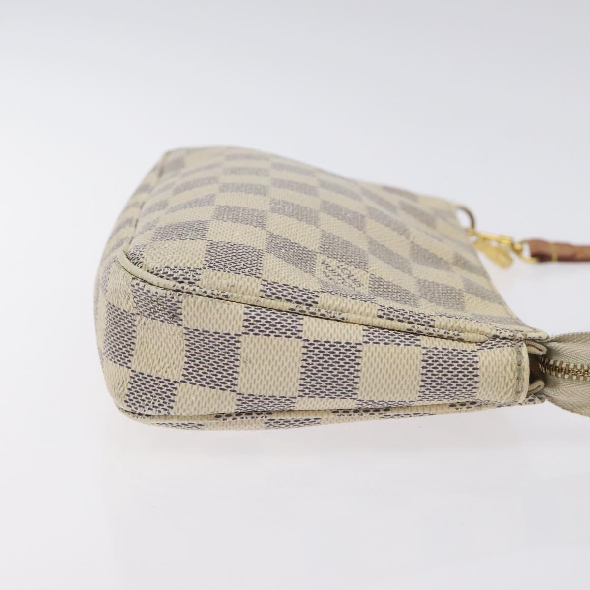 LOUIS VUITTON Damier Azur Pochette Accessoires Pouch N51986 LV Auth 130929